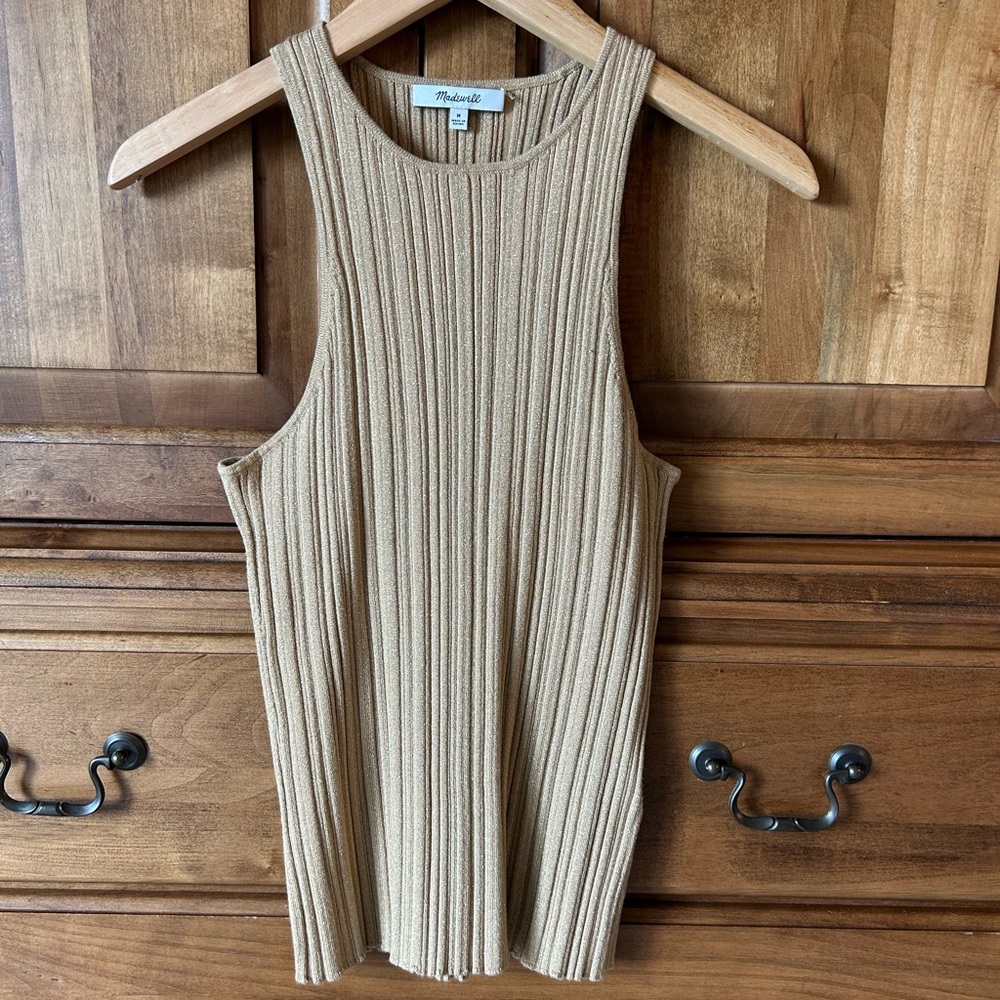 Madewell Tan Ribbed Tank Top